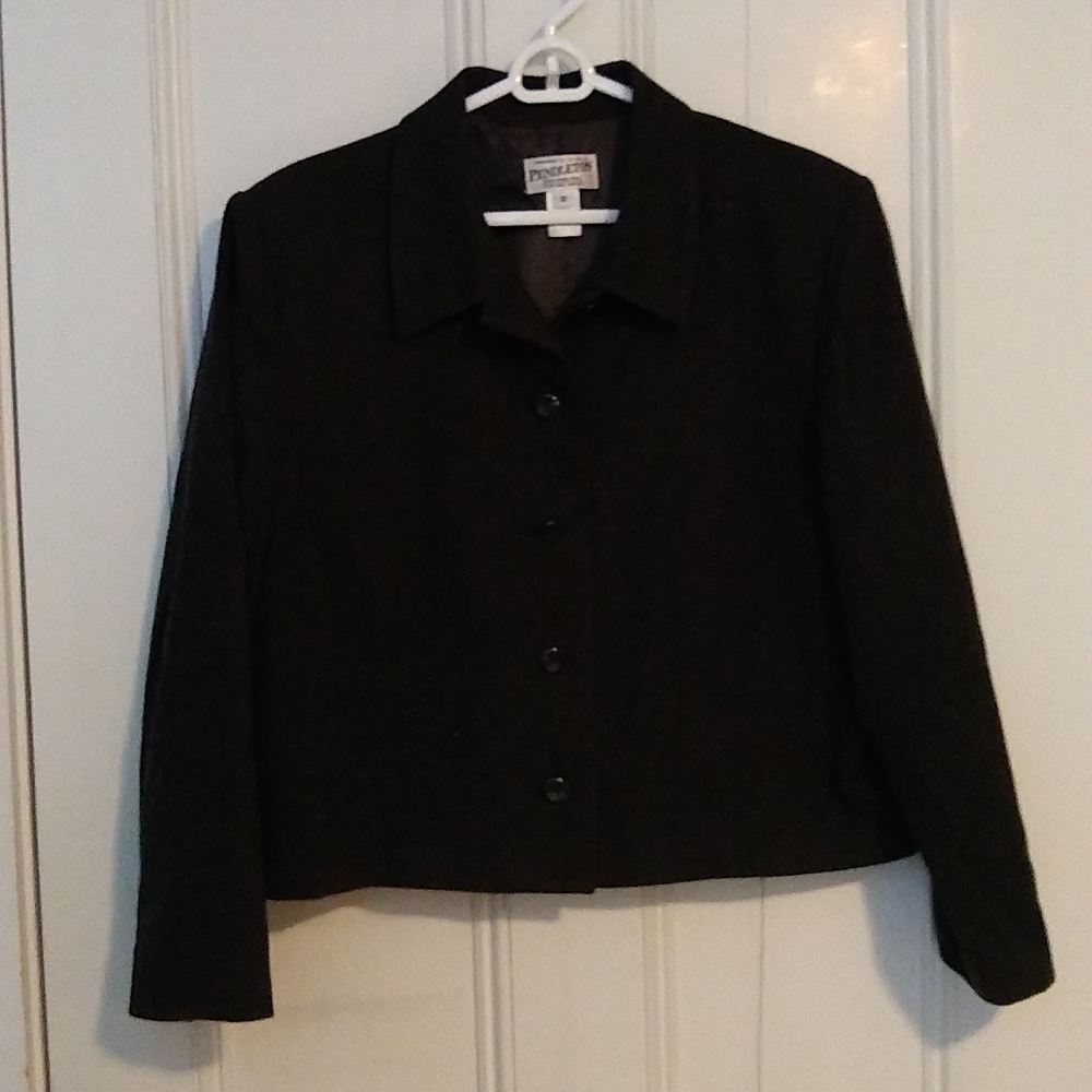 Pendleton pure wool boxy, cropped jacket.